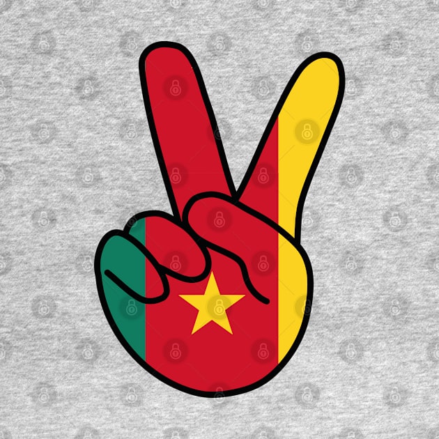 Cameroon Flag V Sign by DiegoCarvalho